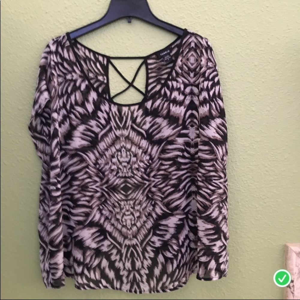 Torrid open-back blouse